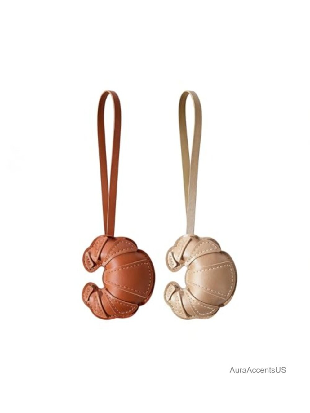 Faux Leather Lucky Horseshoe Keychain Charm for Bags & Keys